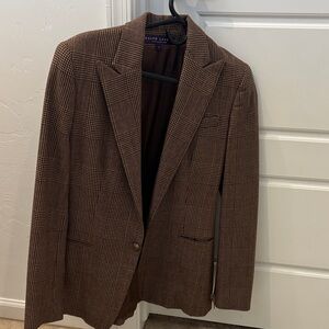 Ralph Lauren Purple Label Women’s Brown Checkered Blazer
